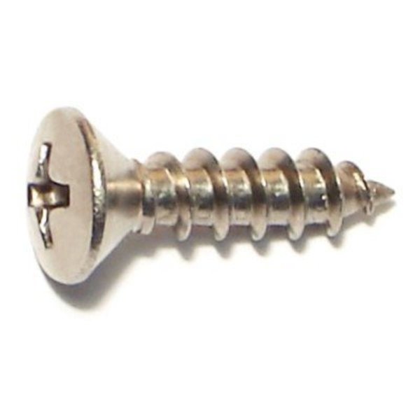 Midwest Fastener Sheet Metal Screw, #10 x 3/4 in, 18-8 Stainless Steel Oval Head Phillips Drive, 100 PK 05233